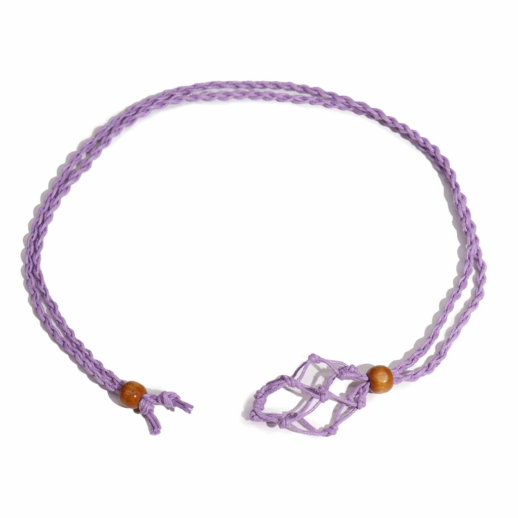 Waxed Cotton Necklace Cord 45cm - Purple