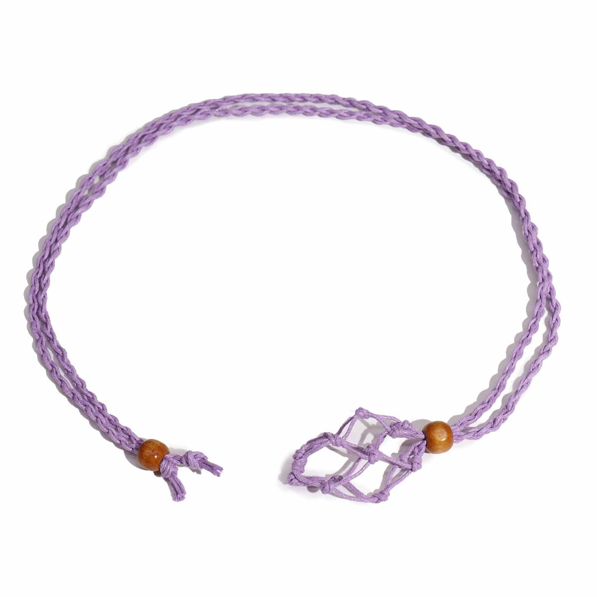 Waxed Cotton Necklace Cord 45cm - Purple