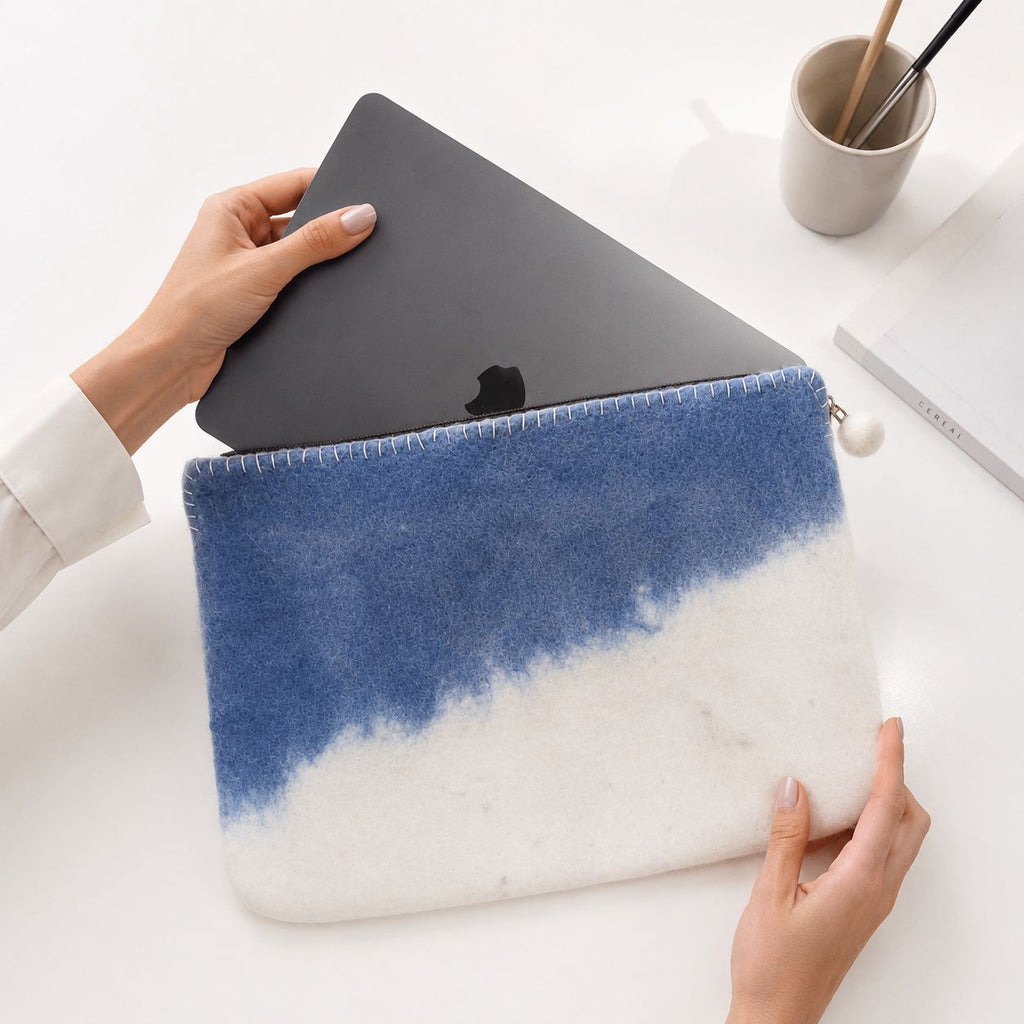 Blue Horizon Felt Laptop Pouch, up to 14 Inches – view 2