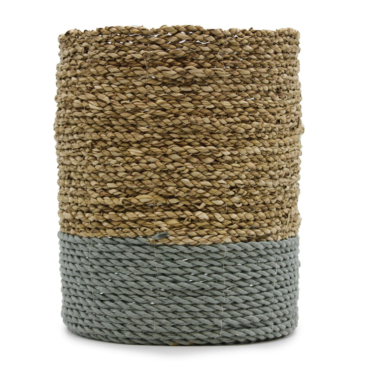 Seagrass and Grey Raffia Vase and Bin Set (2 Vases, 2 Bins) – view 9