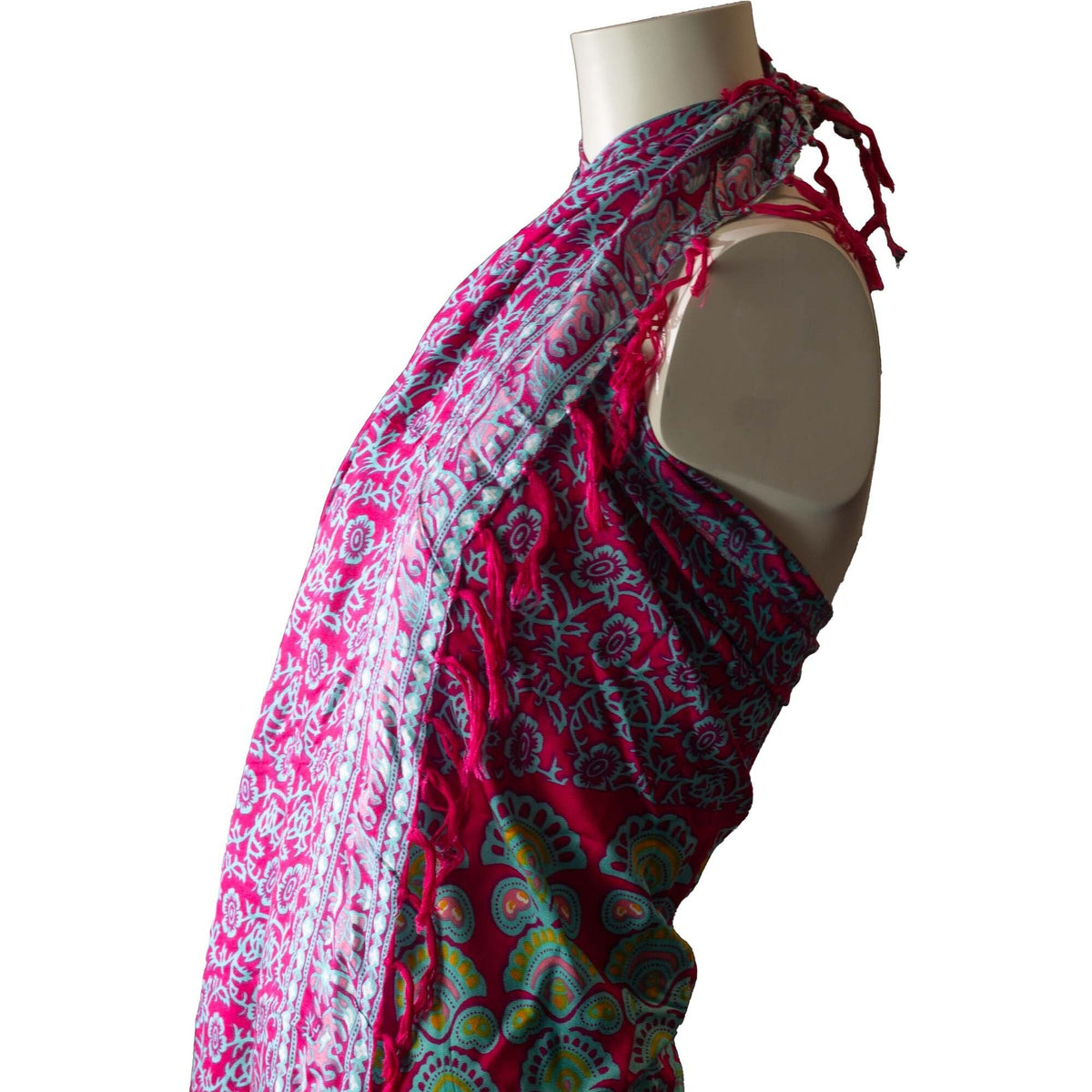 Teal Purple Mandala Sarong – view 2