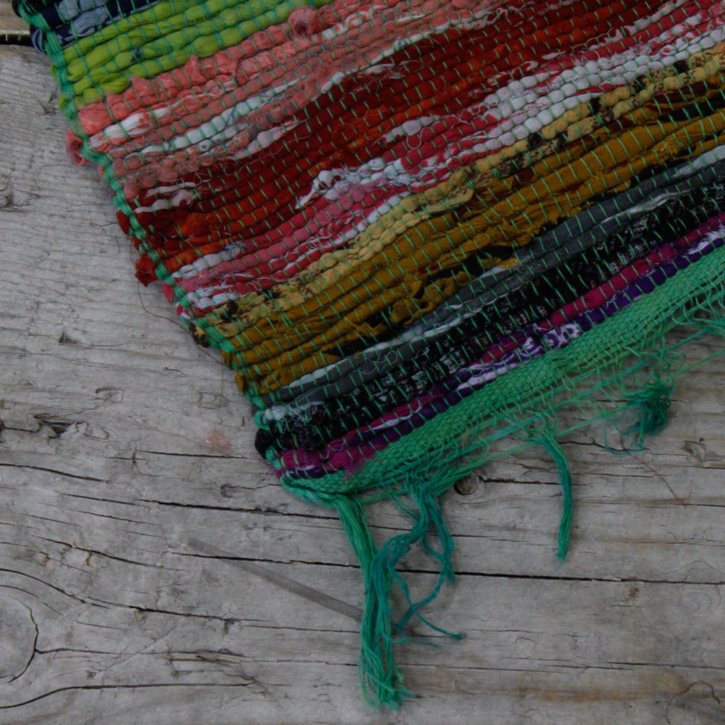 Luxury Rag Rug, Green - 151 x 90cm – view 7