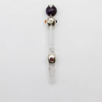 Celestial Prism Wand - Amethyst Moving Sphere - 12cm