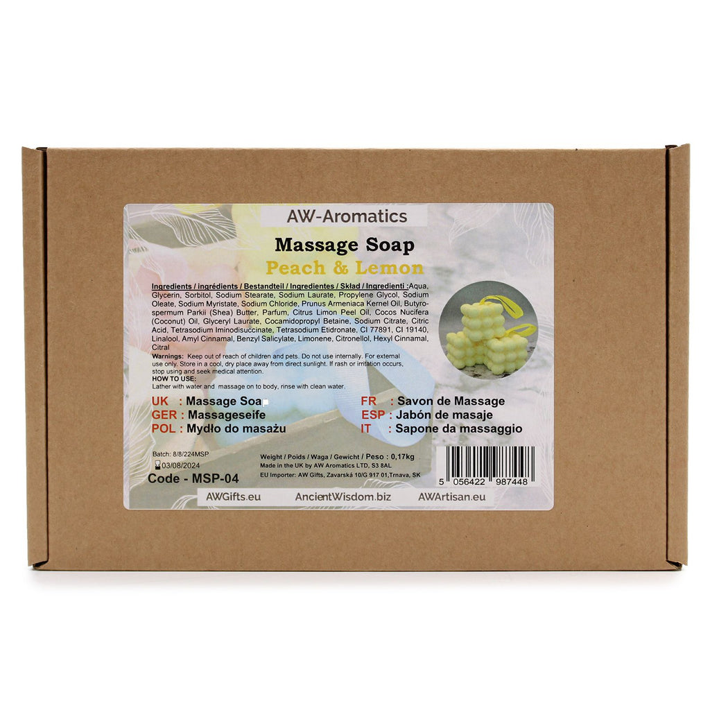 Massage Soap Bar - Peach & Lemon – view 4