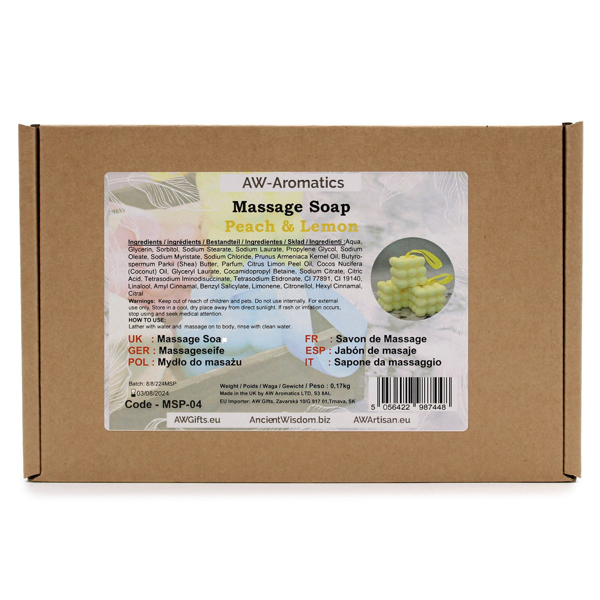 Massage Soap Bar - Peach & Lemon – view 4