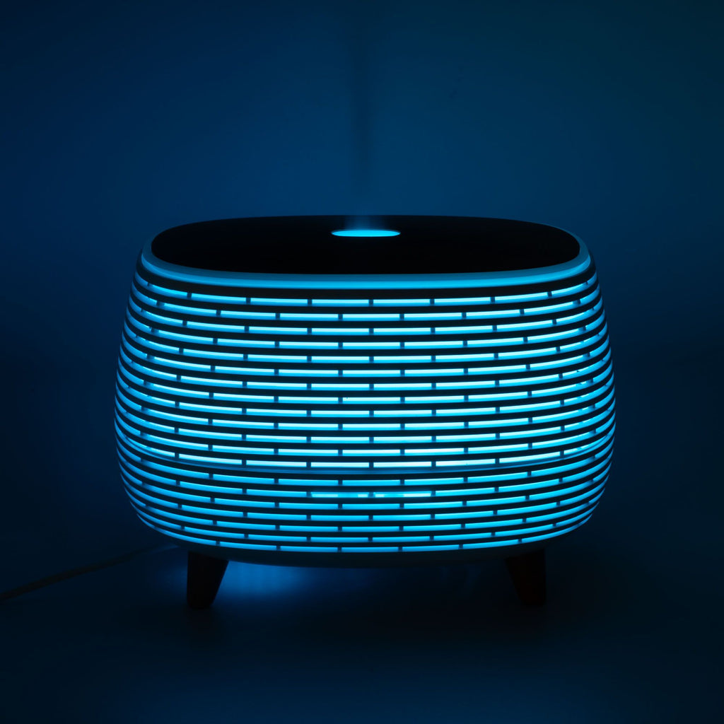 Futuristic Ribbed Aroma Diffuser with Colour-Changing Light – view 11