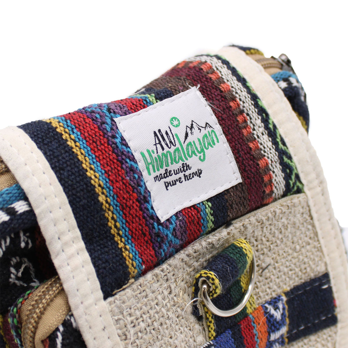 Body-Cross Natural Hemp & Jhari Travel Bag – view 3