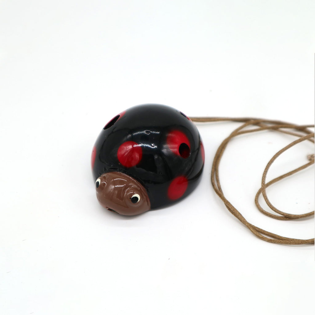 Ceramic Ocarina - Ladybird Design – view 3