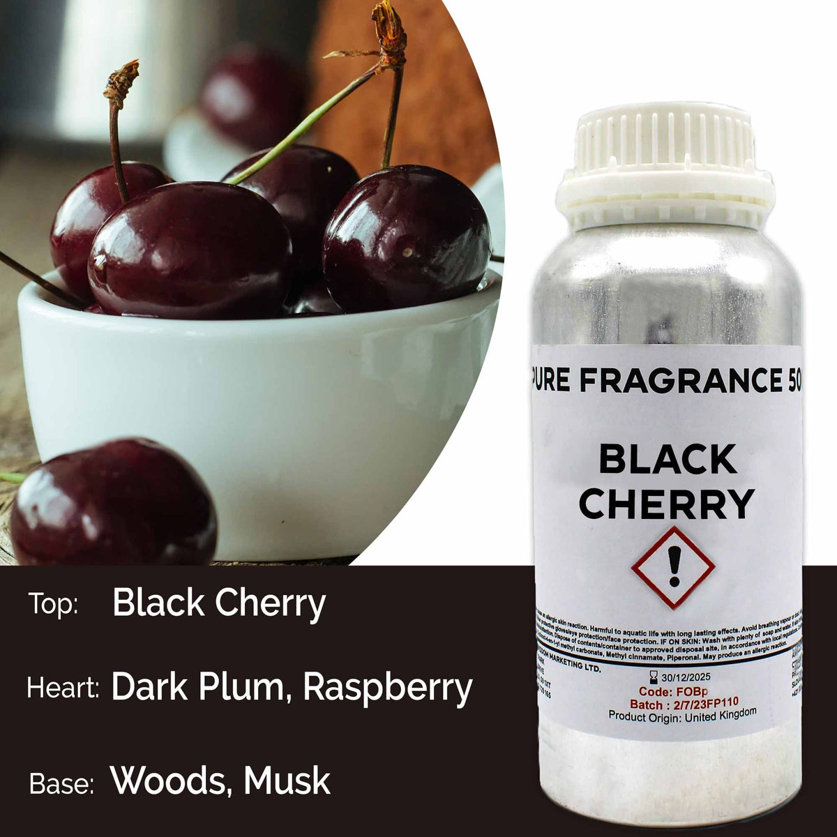 Black Cherry Pure Fragrance Oil - 500ml – view 5