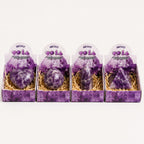 Amethyst Gemstone Shapes Set - Heart, Sphere, Obelisk, Pyramid