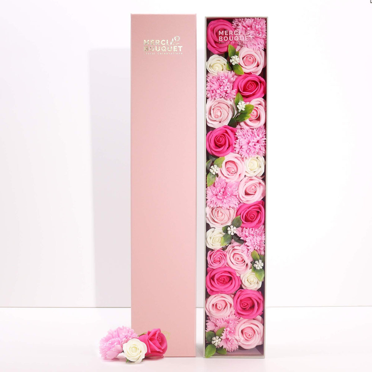Extra Long Soap Flower Gift Box - Baby Blessings Pink – view 4
