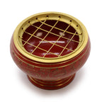 Sacral Chakra Tall Brass Charcoal Incense Jar