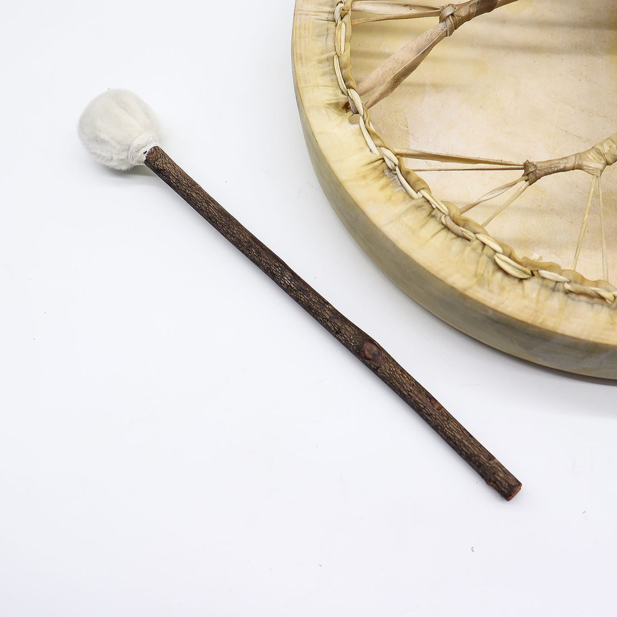 Spirit of the Eagle Shaman Drum with Carved Beater - 40cm – view 8