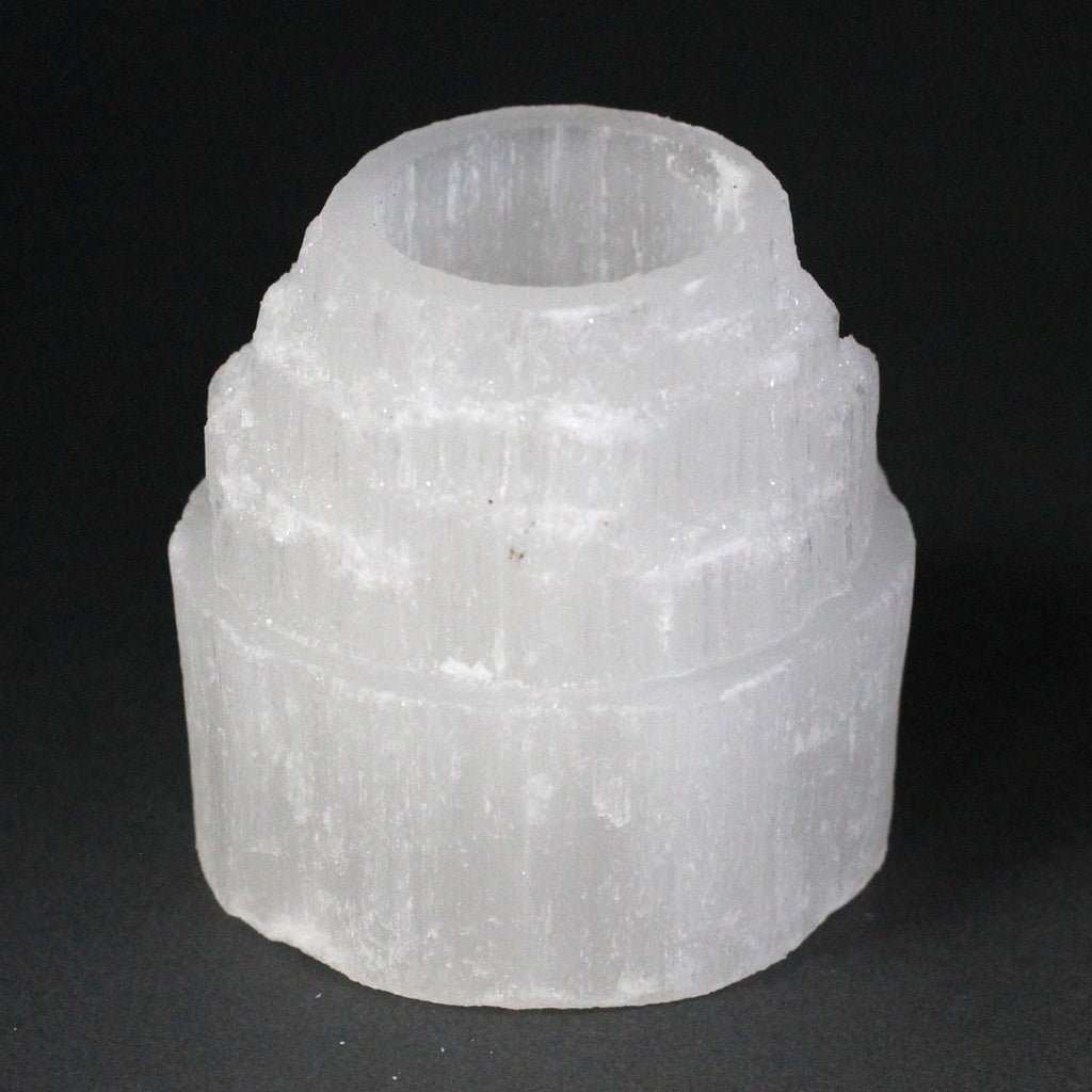 Selenite Mountain Top Candle Holder - 8 cm – view 4