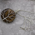 Tree of Life Tiger Eye Gemstone Necklace