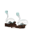 Molten Glass Wine Decanter on Wood