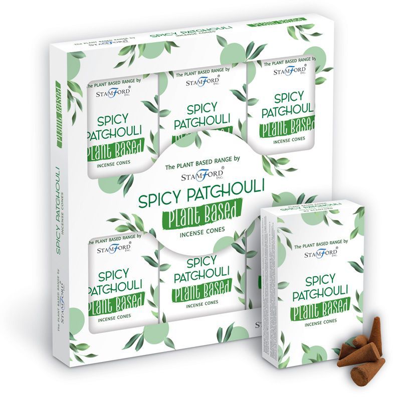 Stamford Plant Based Incense Cones - Spicy Patchouli, Pack of 12