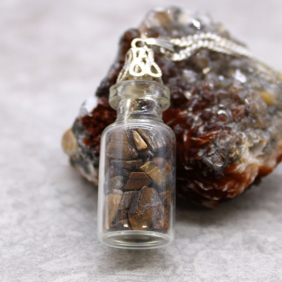 Bottled Gemstones Necklace - Tiger Eye – view 2