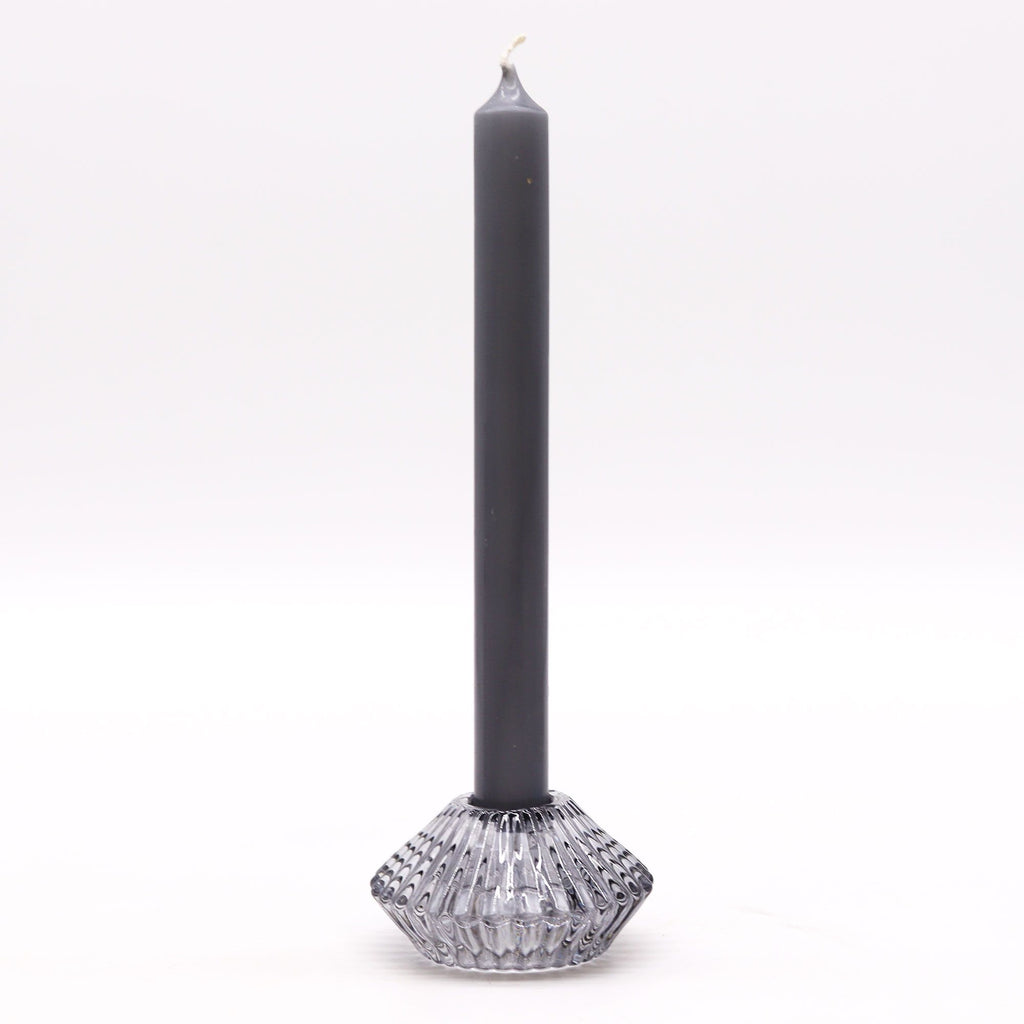 Set of 2 Flower Flip Candle Holders - Midnight Grey – view 3