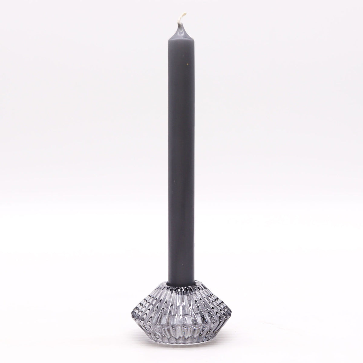 Set of 2 Flower Flip Candle Holders - Midnight Grey – view 3