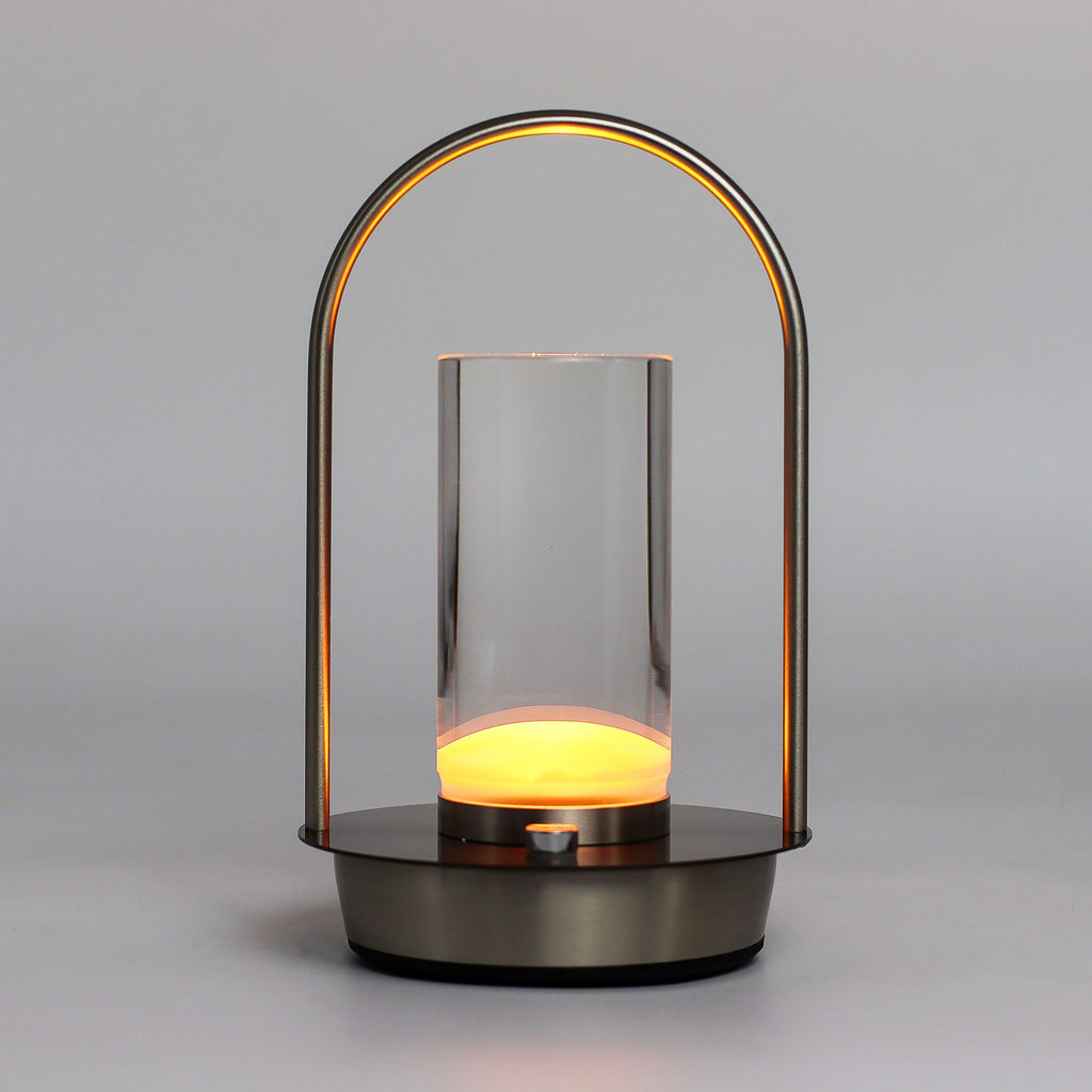 Touch Lamp, Crystal Lantern Shape, USB-C Rechargeable – view 3
