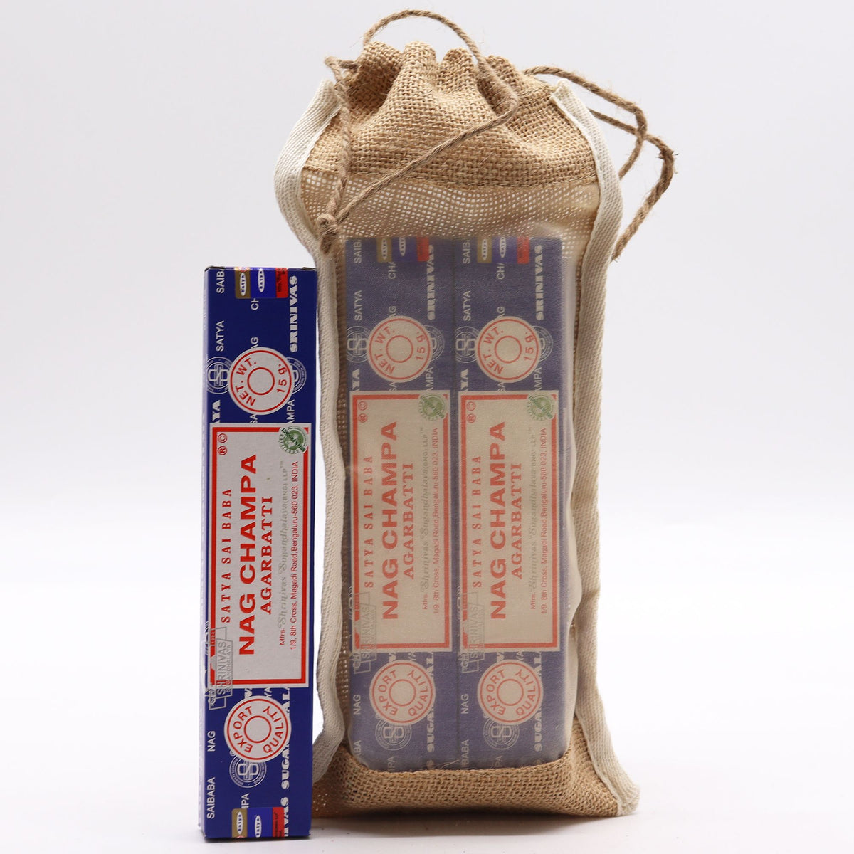 Long Washed Jute Pouch 35x15cm