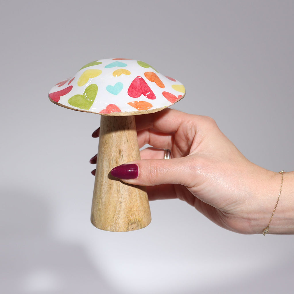 Mediterranean Tile Enamelled Mushroom - Small 10cm – view 2