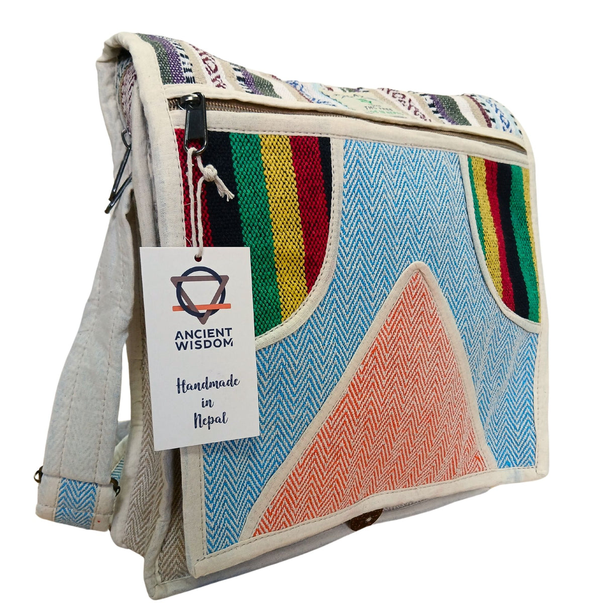 Hemp Laptop Messenger Bag - Triangle – view 4