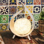 Natural Coconut Lamp - Whitewash Wrapover – view 3