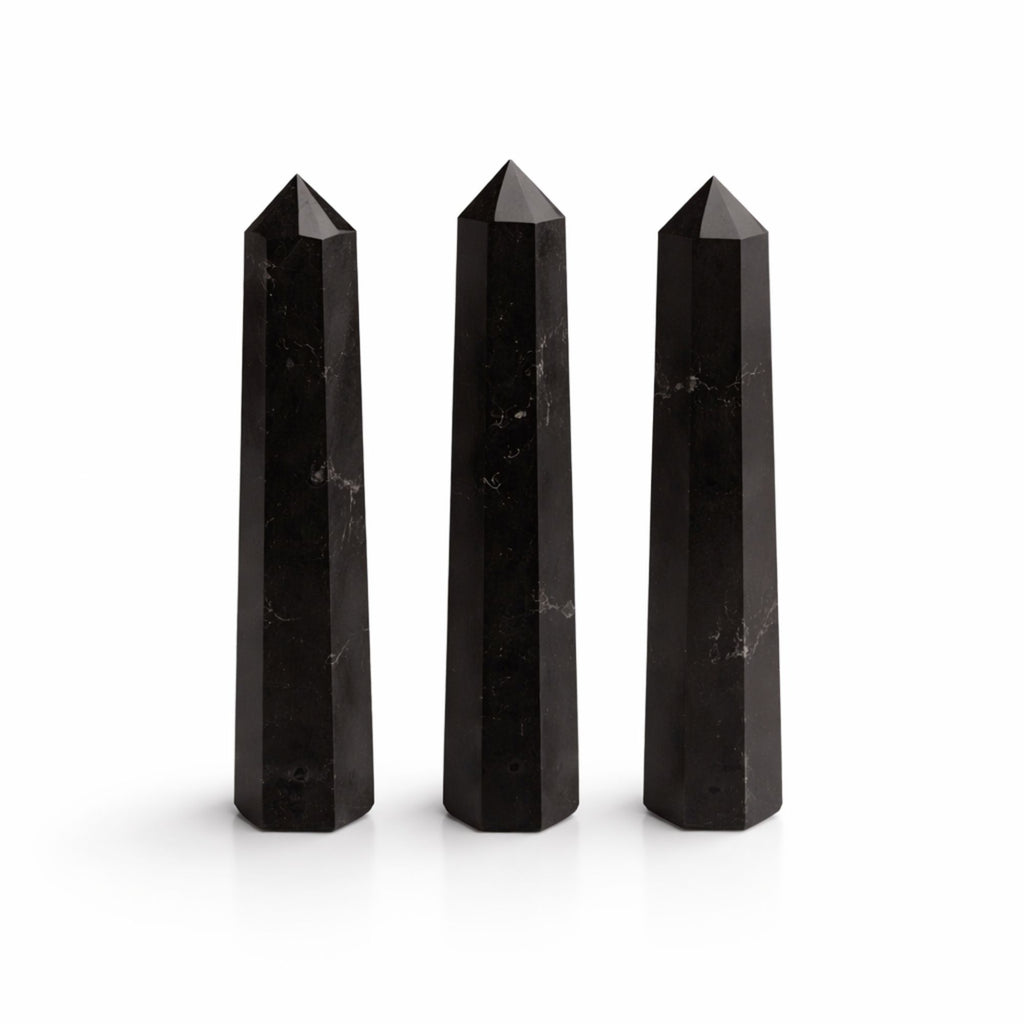 Black Tourmaline Six Face Obelisk Point approx 11cm