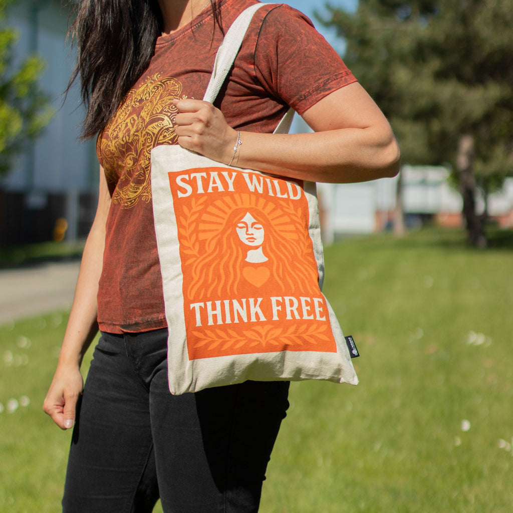 Nomad Sari Toni Tote Bag - Stay Wild - Natural