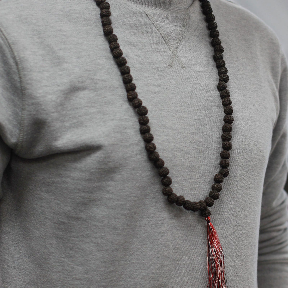 108 Bead Rudraksha Mala Necklace - Dark – view 3