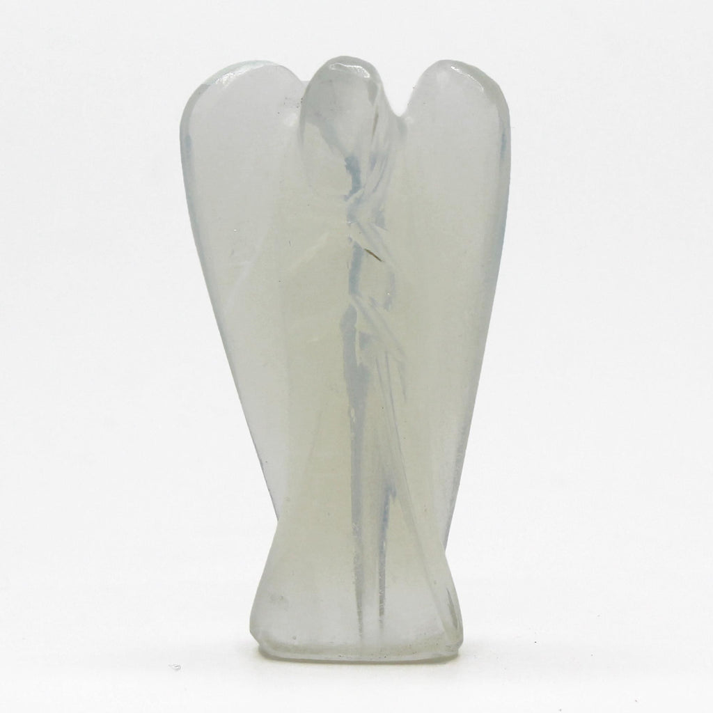 Hand Carved Opalite Gemstone Angel Figure – view 4