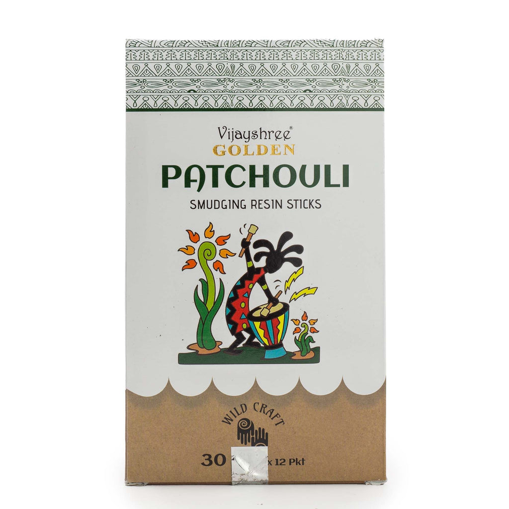 Golden Patchouli Smudging Resin Sticks - 30g Pack of 6