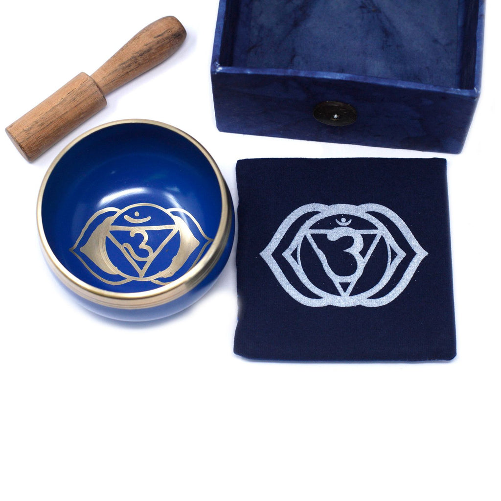 Third Eye Chakra Singing Bowl - Indigo Brass