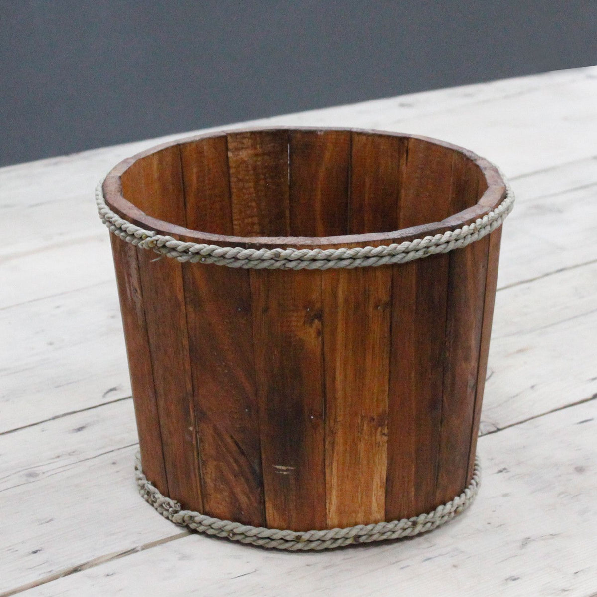 Small Nautical Storage Tub - Brown, 21 x 29 cm – view 2