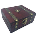 Tan Square Tea Chest, Vintage Style