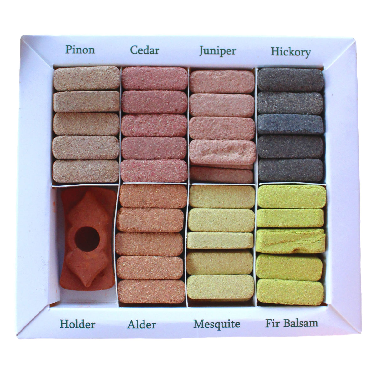 Set of 70 Earthy Himalaya Incense Bricks with Terracotta Burner – view 4