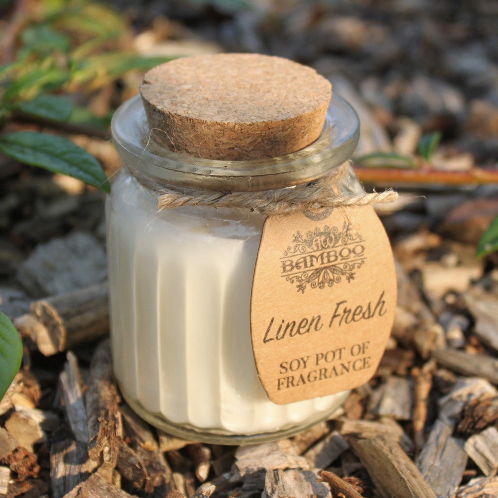 Linen Fresh Soy Wax Fragrance Candle Pot – view 4