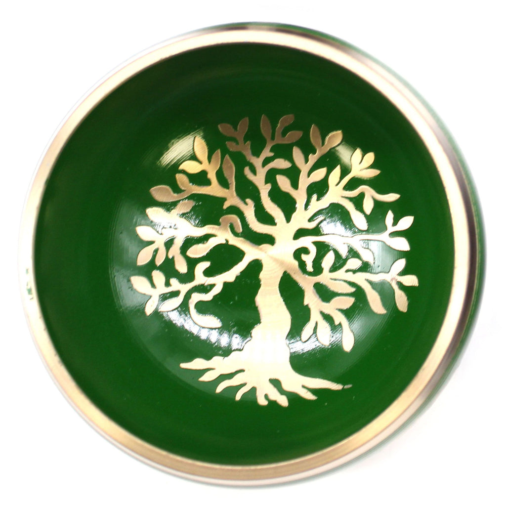 Tree of Life Singing Bowl Set - Green (10.7cm) – view 9