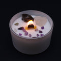 Crown Chakra Crystal Candle with Celestite and Selenite