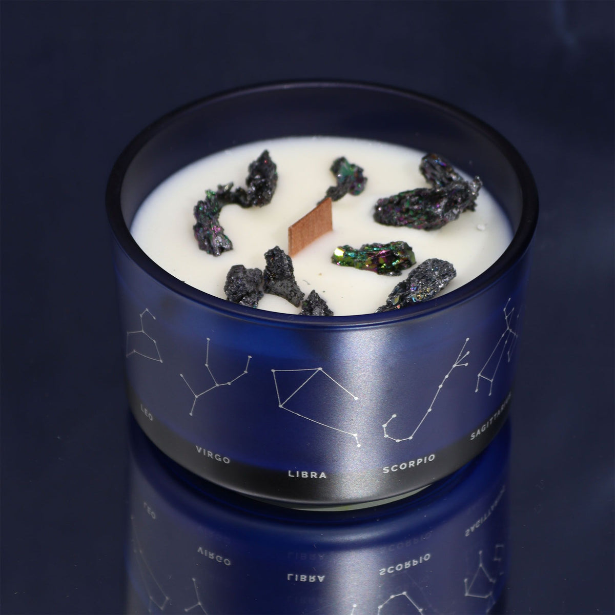 Capricorn Zodiac Crystal Candle with Gemstone Bracelet – view 5