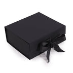Flat Pack Gift Box Medium Square 20x18.2x8cm Black