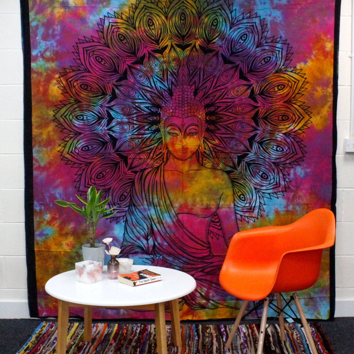Double Cotton Bedspread & Wall Hanging - Peaceful Buddha 230x200cm – view 2