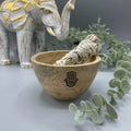 Hamsa Wooden Smudge and Ritual Offering Bowl - 12x7cm