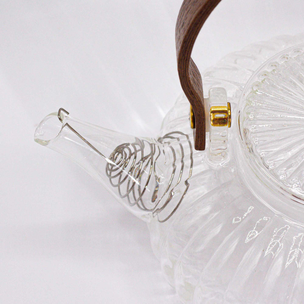 Clear Ribbed Glass Infuser Teapot - 850ml – view 2