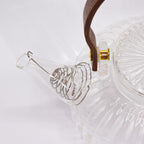 Clear Ribbed Glass Infuser Teapot - 850ml – view 2