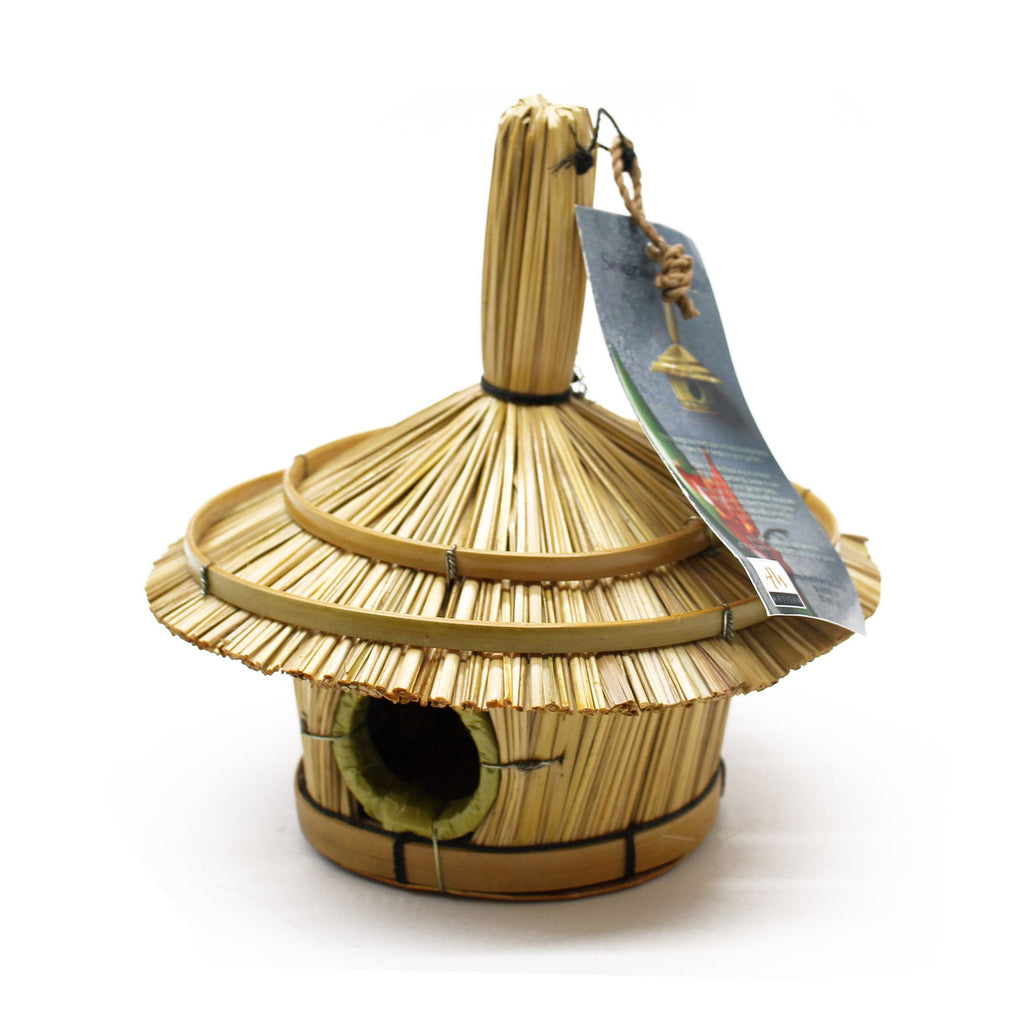 Small Round Seagrass Birdhouse, 17 x 17 cm – view 4