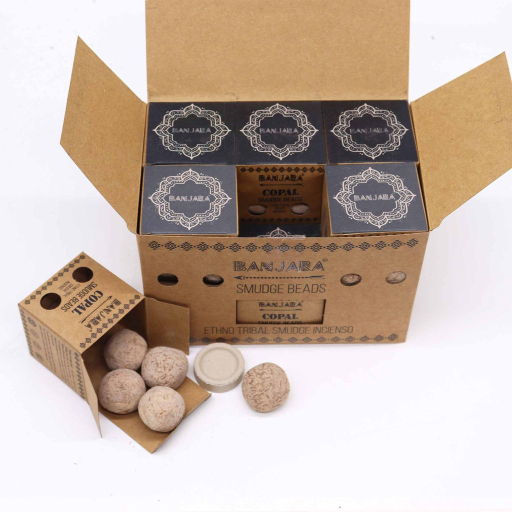 Banjara Copal Smudge Beads with Holder