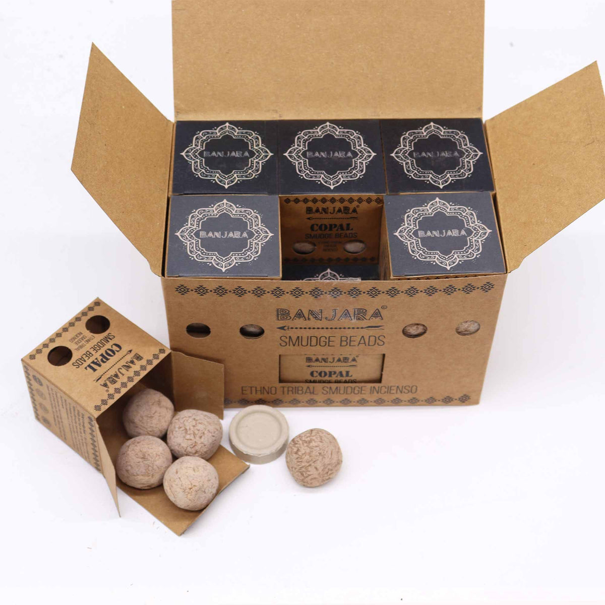 Banjara Copal Smudge Beads with Holder